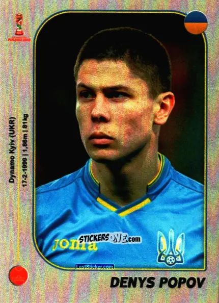 Sticker Denys Popov - World Cup U-20 Poland 2019 n. 287 - Gloria Editions