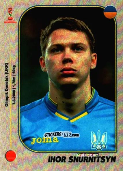 Figurina Ihor Snurnitsyn - World Cup U-20 Poland 2019 n. 288 - Gloria Editions