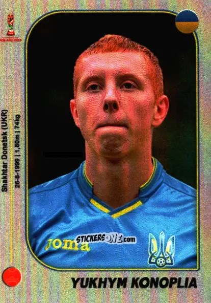Sticker Yukhym Konoplya - World Cup U-20 Poland 2019 n. 291 - Gloria Editions