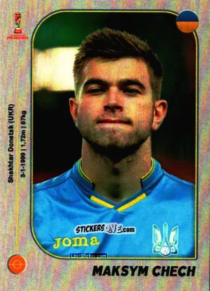 Sticker Maksym Chekh - World Cup U-20 Poland 2019 n. 292 - Gloria Editions