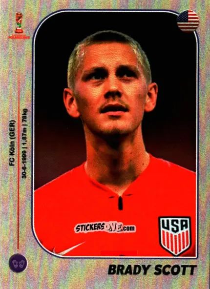 Cromo Brady Scott - World Cup U-20 Poland 2019 n. 304 - Gloria Editions