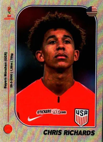 Sticker Chris Richards - World Cup U-20 Poland 2019 n. 305 - Gloria Editions