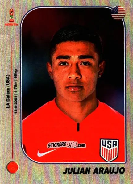 Sticker Julian Araujo - World Cup U-20 Poland 2019 n. 310 - Gloria Editions