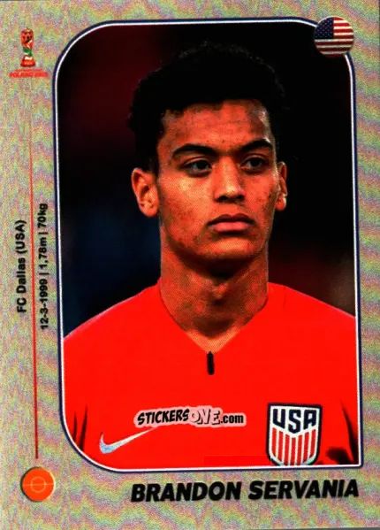 Sticker Brandon Servania - World Cup U-20 Poland 2019 n. 313 - Gloria Editions