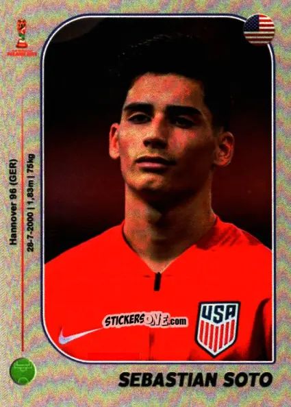 Cromo Sebastian Soto - World Cup U-20 Poland 2019 n. 319 - Gloria Editions