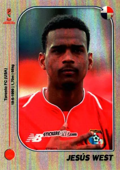 Sticker Jesus West - World Cup U-20 Poland 2019 n. 328 - Gloria Editions