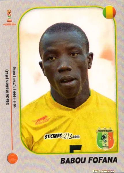 Sticker Babou Fofana - World Cup U-20 Poland 2019 n. 346 - Gloria Editions