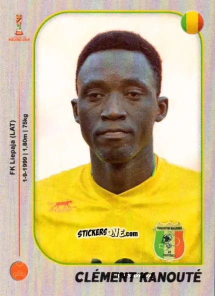 Sticker Clément Kanouté - World Cup U-20 Poland 2019 n. 347 - Gloria Editions