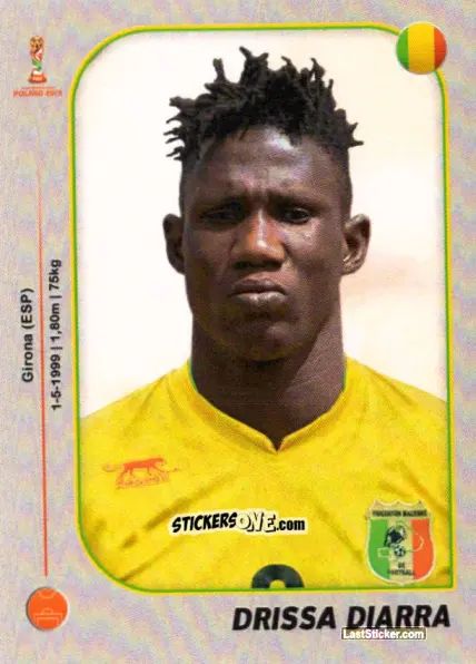 Sticker Drissa Diarra - World Cup U-20 Poland 2019 n. 348 - Gloria Editions