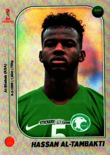 Sticker Hassan Al-Tambakti - World Cup U-20 Poland 2019 n. 382 - Gloria Editions