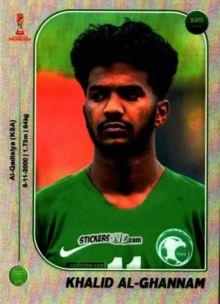 Sticker Khalid Al-Ghannam - World Cup U-20 Poland 2019 n. 392 - Gloria Editions