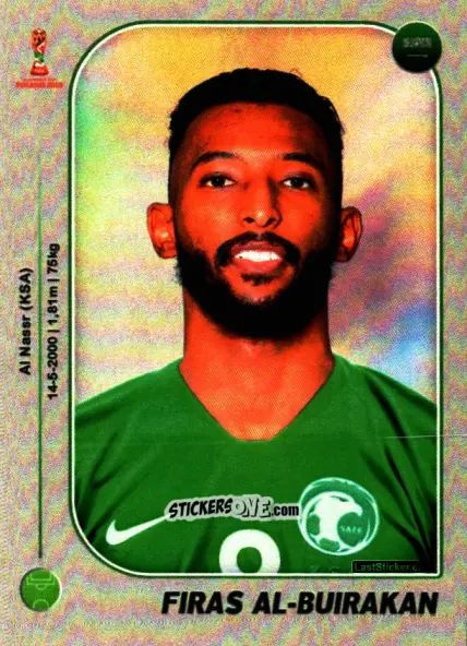 Sticker Firas Al-Buraikan - World Cup U-20 Poland 2019 n. 394 - Gloria Editions