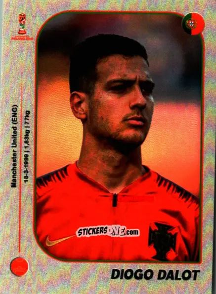 Sticker Diogo Dalot - World Cup U-20 Poland 2019 n. 400 - Gloria Editions