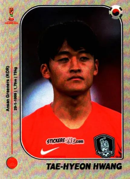 Sticker Tae-hyeon Hwang - World Cup U-20 Poland 2019 n. 419 - Gloria Editions