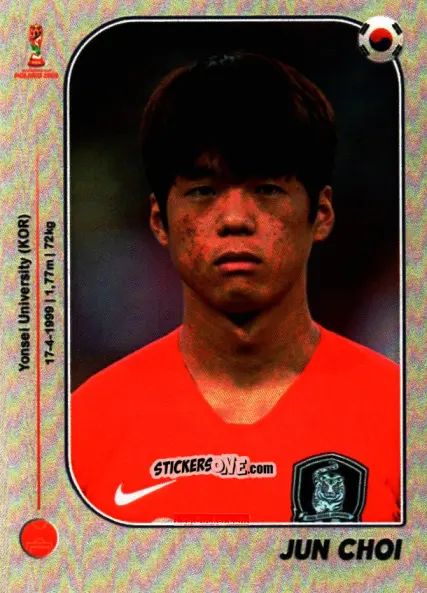 Sticker Jun Choi - World Cup U-20 Poland 2019 n. 422 - Gloria Editions