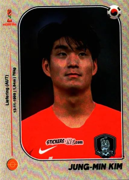 Sticker Jung-min Kim - World Cup U-20 Poland 2019 n. 425 - Gloria Editions