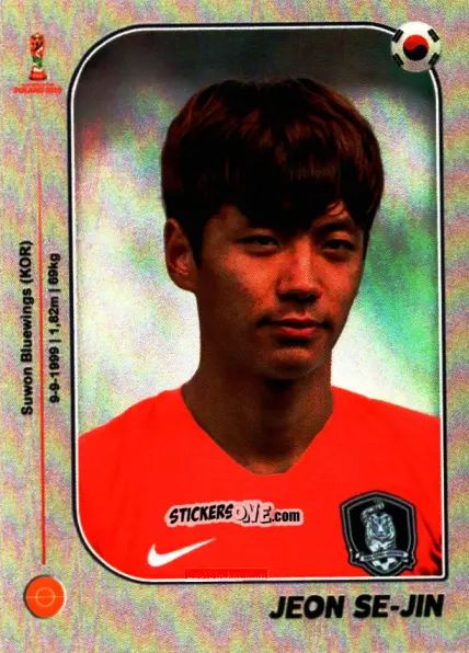 Sticker Jeon Se-jin - World Cup U-20 Poland 2019 n. 429 - Gloria Editions
