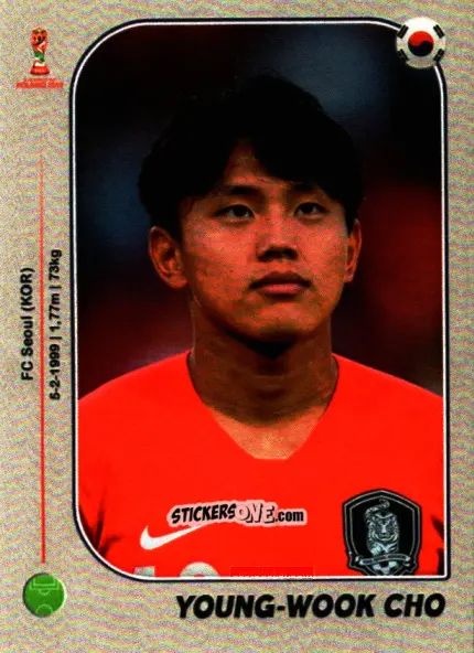 Sticker Young-wook Cho - World Cup U-20 Poland 2019 n. 430 - Gloria Editions