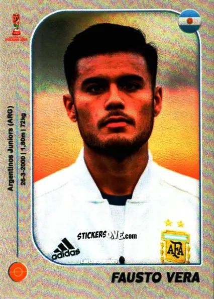 Sticker Fausto Vera - World Cup U-20 Poland 2019 n. 443 - Gloria Editions