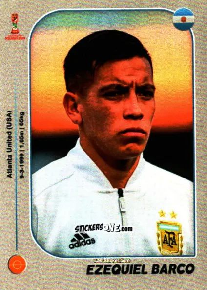 Sticker Ezequiel Barco - World Cup U-20 Poland 2019 n. 448 - Gloria Editions