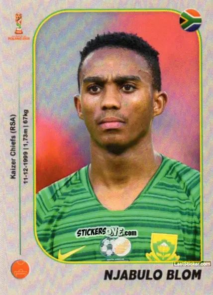 Sticker Njabulo Blom - World Cup U-20 Poland 2019 n. 459 - Gloria Editions