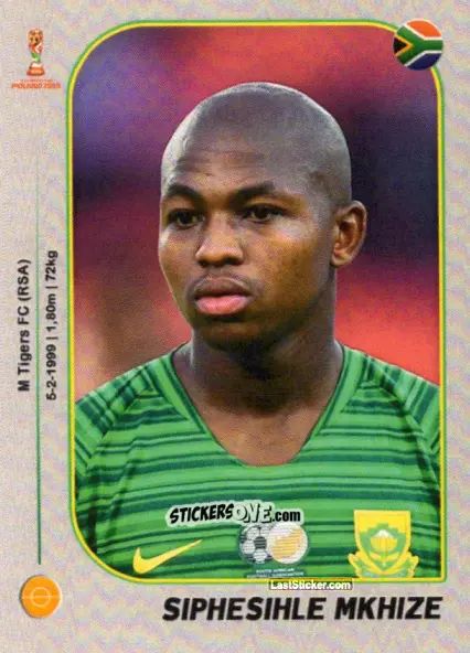Sticker Siphesihle Mkhize - World Cup U-20 Poland 2019 n. 463 - Gloria Editions