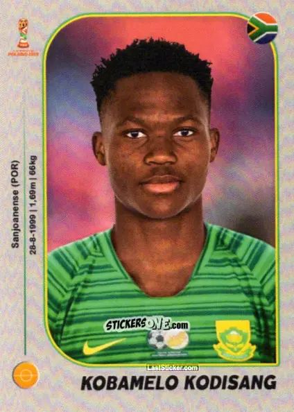 Sticker Kobamelo Kodisang - World Cup U-20 Poland 2019 n. 467 - Gloria Editions