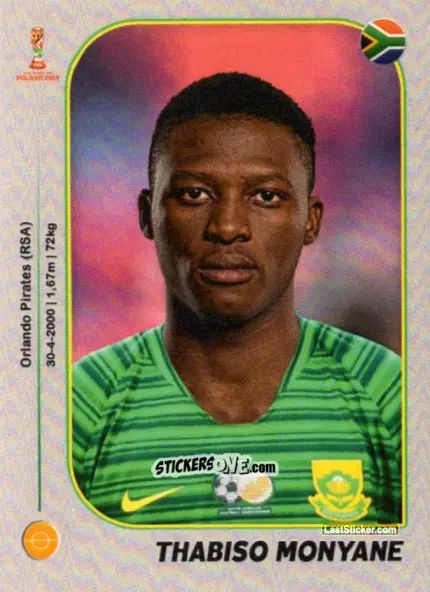 Sticker Thabiso Monyane - World Cup U-20 Poland 2019 n. 468 - Gloria Editions