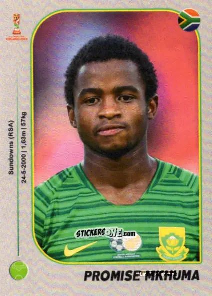 Sticker Promise Mkhuma - World Cup U-20 Poland 2019 n. 469 - Gloria Editions