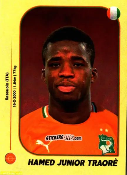 Sticker Hamed Junior Traoré - World Cup U-20 Poland 2019 n. 476 - Gloria Editions