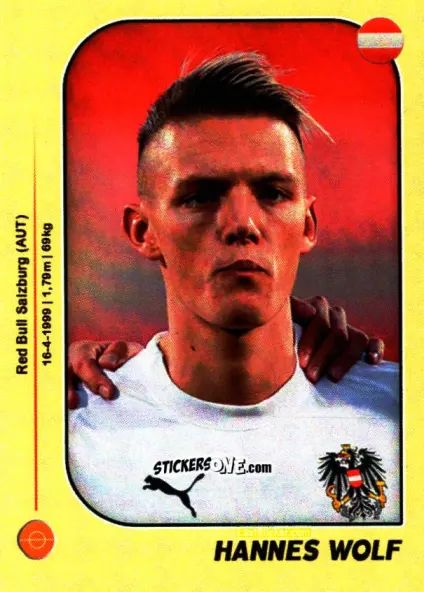 Sticker Hannes Wolf - World Cup U-20 Poland 2019 n. 482 - Gloria Editions