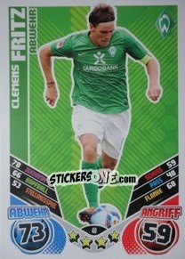 Sticker Clemens Fritz - German Football Bundesliga 2011-2012. Match Attax - Topps