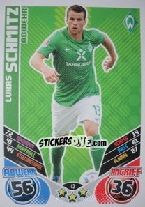 Figurina Lukas Schmitz - German Football Bundesliga 2011-2012. Match Attax - Topps