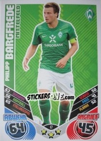 Figurina Philipp Bargfrede - German Football Bundesliga 2011-2012. Match Attax - Topps