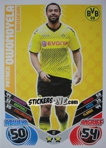 Sticker Patrick Owomoyela - German Football Bundesliga 2011-2012. Match Attax - Topps