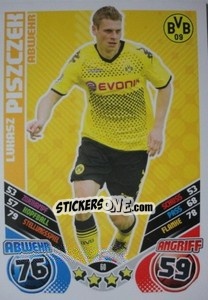 Sticker Lukasz Piszczek - German Football Bundesliga 2011-2012. Match Attax n. 60 - Topps