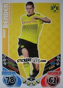 Sticker Sven Bender - German Football Bundesliga 2011-2012. Match Attax - Topps