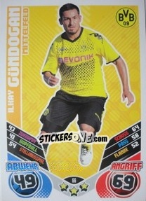 Sticker Ilkay Gundogan - German Football Bundesliga 2011-2012. Match Attax n. 66 - Topps