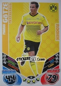 Cromo Mario Gotze - German Football Bundesliga 2011-2012. Match Attax - Topps