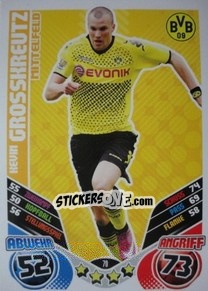 Sticker Kevin Grosskreutz - German Football Bundesliga 2011-2012. Match Attax n. 70 - Topps