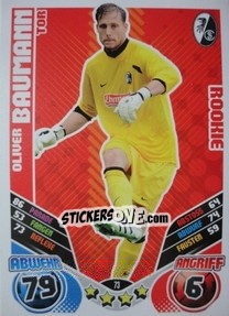 Sticker Oliver Baumann - German Football Bundesliga 2011-2012. Match Attax - Topps