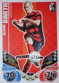 Sticker Oliver Barth - German Football Bundesliga 2011-2012. Match Attax - Topps