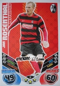 Cromo Jan Rosenthal - German Football Bundesliga 2011-2012. Match Attax - Topps