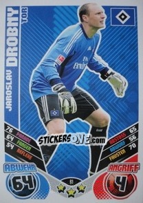 Cromo Jaroslav Drobny - German Football Bundesliga 2011-2012. Match Attax - Topps