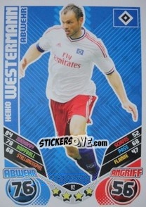 Sticker Heiko Westermann - German Football Bundesliga 2011-2012. Match Attax - Topps