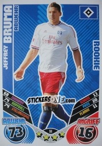 Sticker Jeffrey Bruma - German Football Bundesliga 2011-2012. Match Attax - Topps