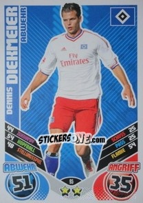 Sticker Dennis Diekmeier - German Football Bundesliga 2011-2012. Match Attax - Topps