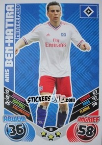 Sticker Anis Ben-Hatira - German Football Bundesliga 2011-2012. Match Attax n. 98 - Topps