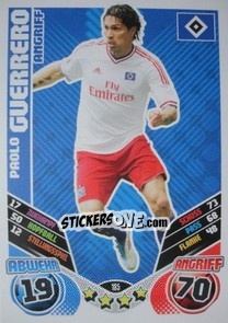Cromo Paolo Guerrero - German Football Bundesliga 2011-2012. Match Attax - Topps