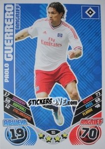 Sticker Paolo Guerrero - German Football Bundesliga 2011-2012. Match Attax n. 105 - Topps